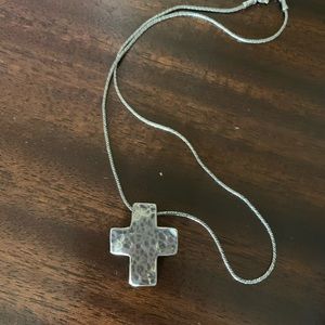 Silpada cross hammered pendant